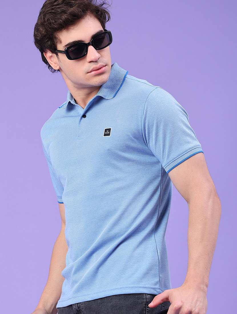 men solid short sleeve regular fit polo t-shirt