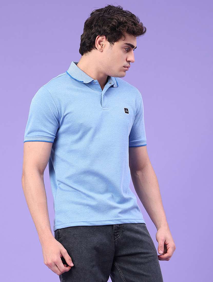 men solid short sleeve regular fit polo t-shirt - 22250022 -  Standard Image - 2