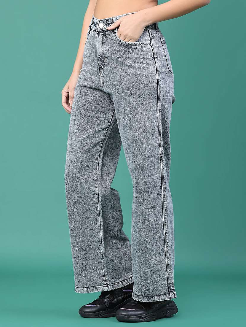 women solid high rise jeans - 22250115 -  Standard Image - 2