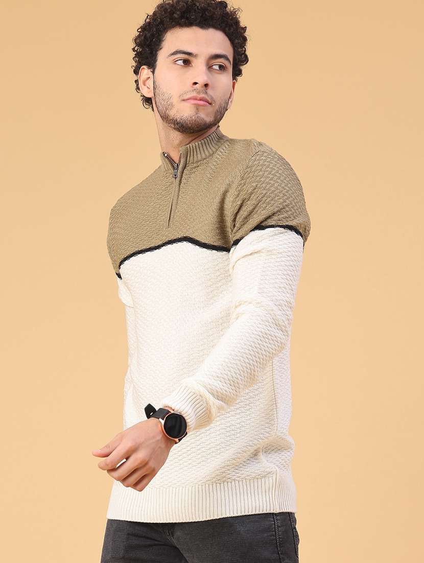 men self design long sleeve regular fit pullover  - 22250123 -  Standard Image - 2