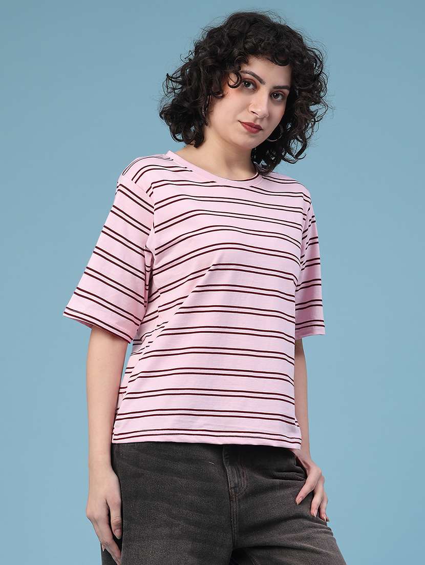 women striped short sleeve t-shirt - 22250139 -  Standard Image - 2