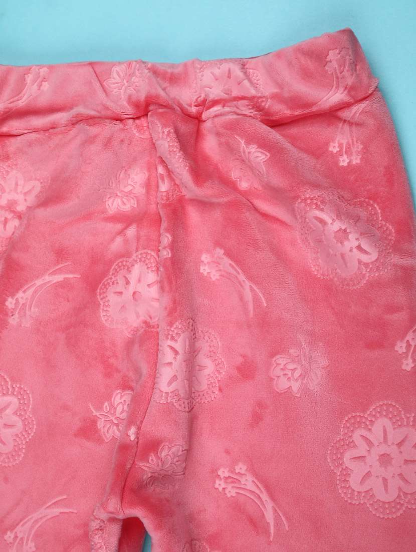 girls self design mid rise winterwear leggings - 22250289 -  Standard Image - 2