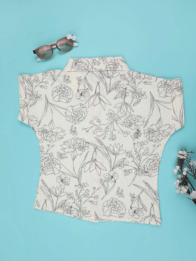 girls printed short sleeve shirt top - 22250376 -  Standard Image - 2