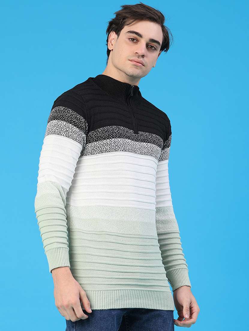 men striped long sleeve regular fit pullover  - 22250408 -  Standard Image - 2