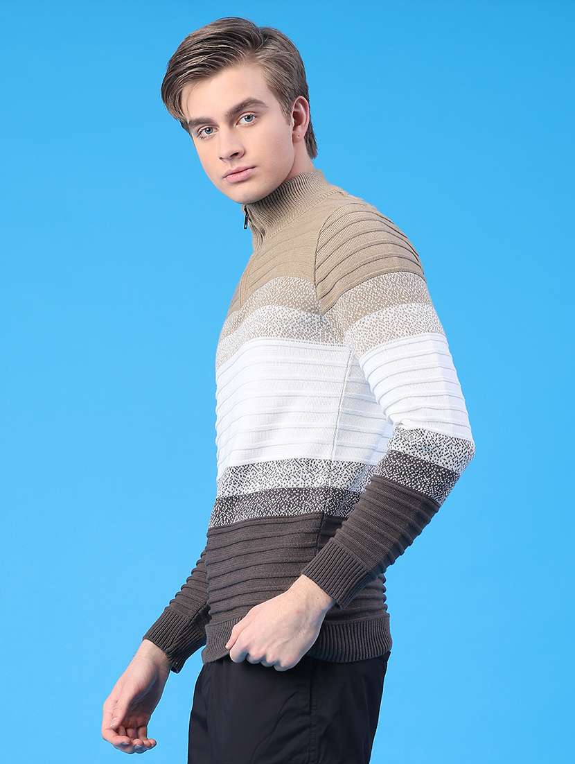 men striped long sleeve regular fit pullover  - 22250409 -  Standard Image - 2