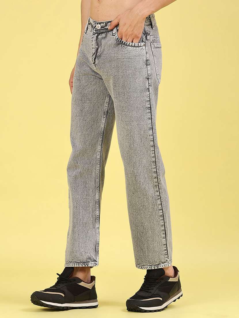 men plain mid rise full length jeans - 22250494 -  Standard Image - 2