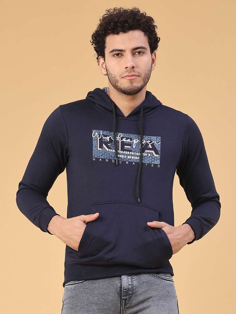 men chest print long sleeve regular fit sweatshirt