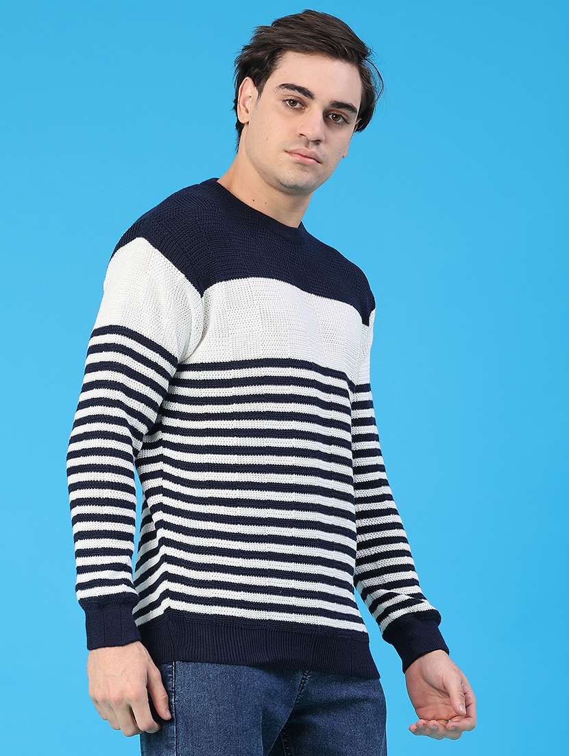 men striped long sleeve regular fit pullover  - 22250906 -  Standard Image - 2