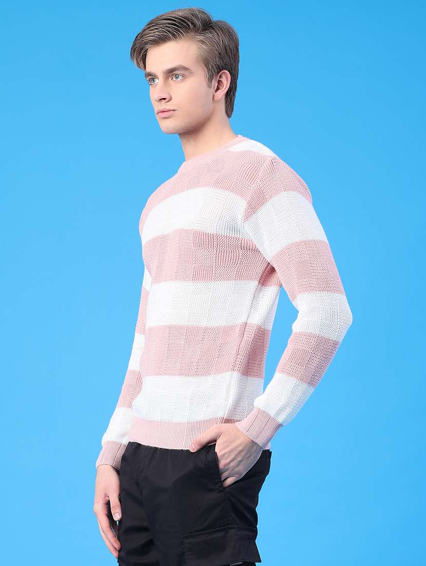 men striped long sleeve regular fit pullover  - 22250907 -  Standard Image - 2