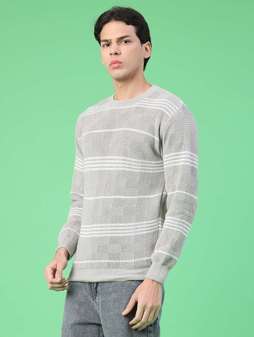 men striped long sleeve regular fit pullover  - 22250908 -  Standard Image - 2