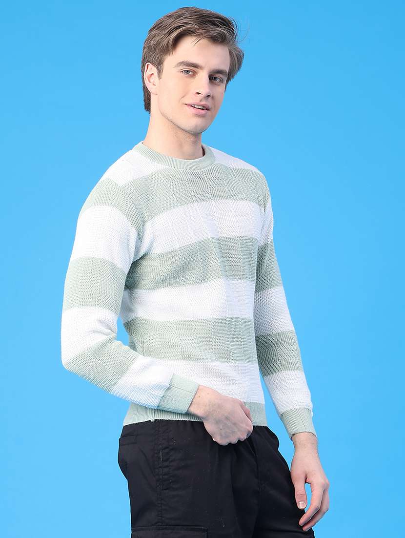 men striped long sleeve regular fit pullover  - 22250911 -  Standard Image - 2