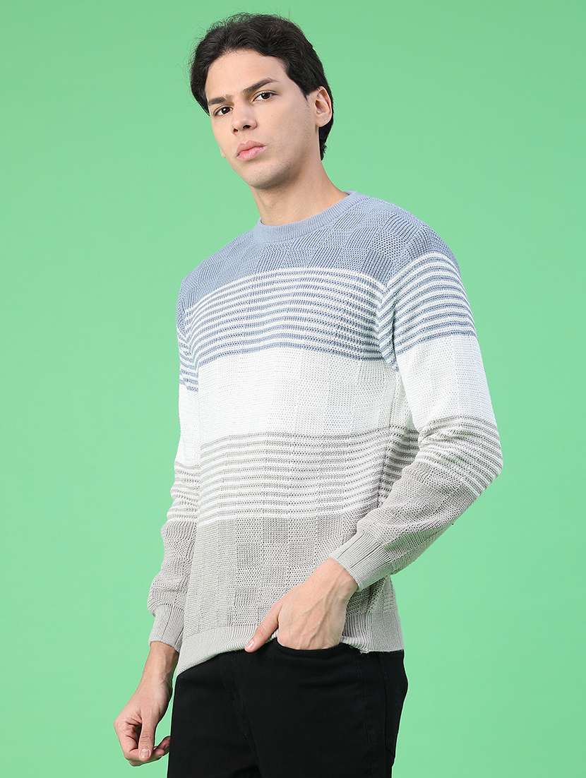 men striped long sleeve regular fit pullover  - 22250912 -  Standard Image - 2