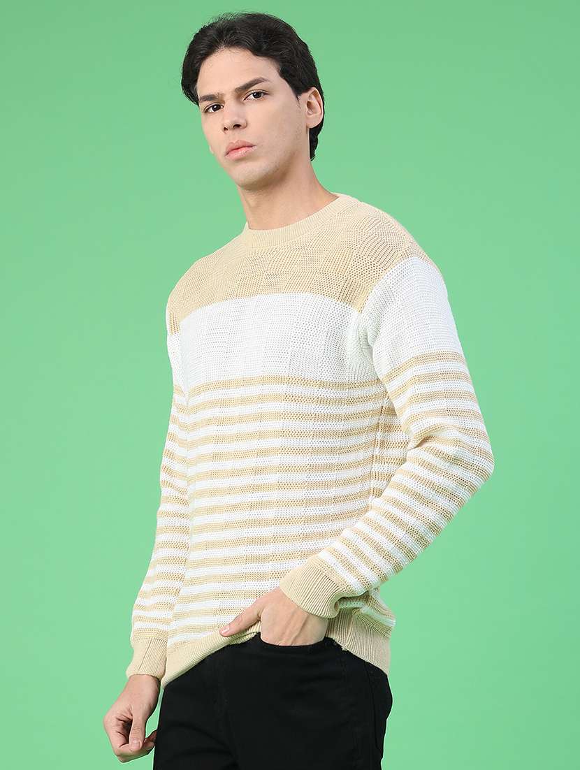men striped long sleeve regular fit pullover  - 22250915 -  Standard Image - 2