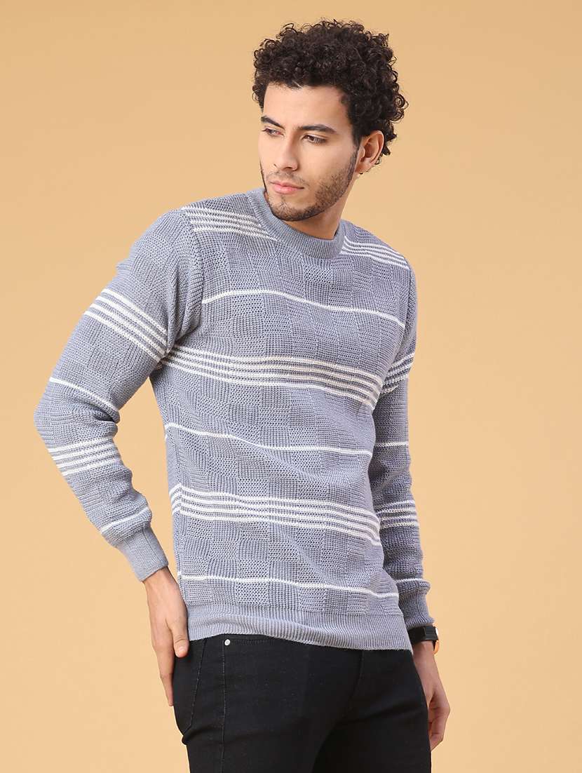 men striped long sleeve regular fit pullover  - 22250917 -  Standard Image - 2