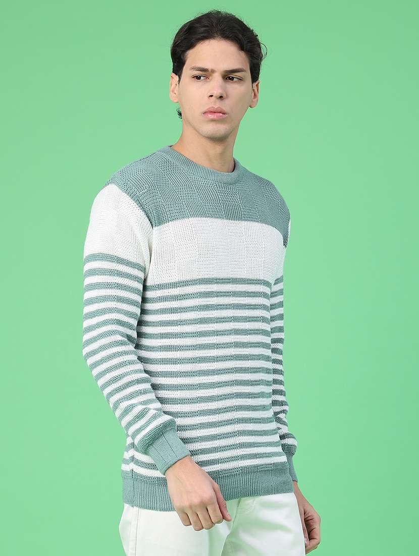 men striped long sleeve regular fit pullover  - 22250921 -  Standard Image - 2