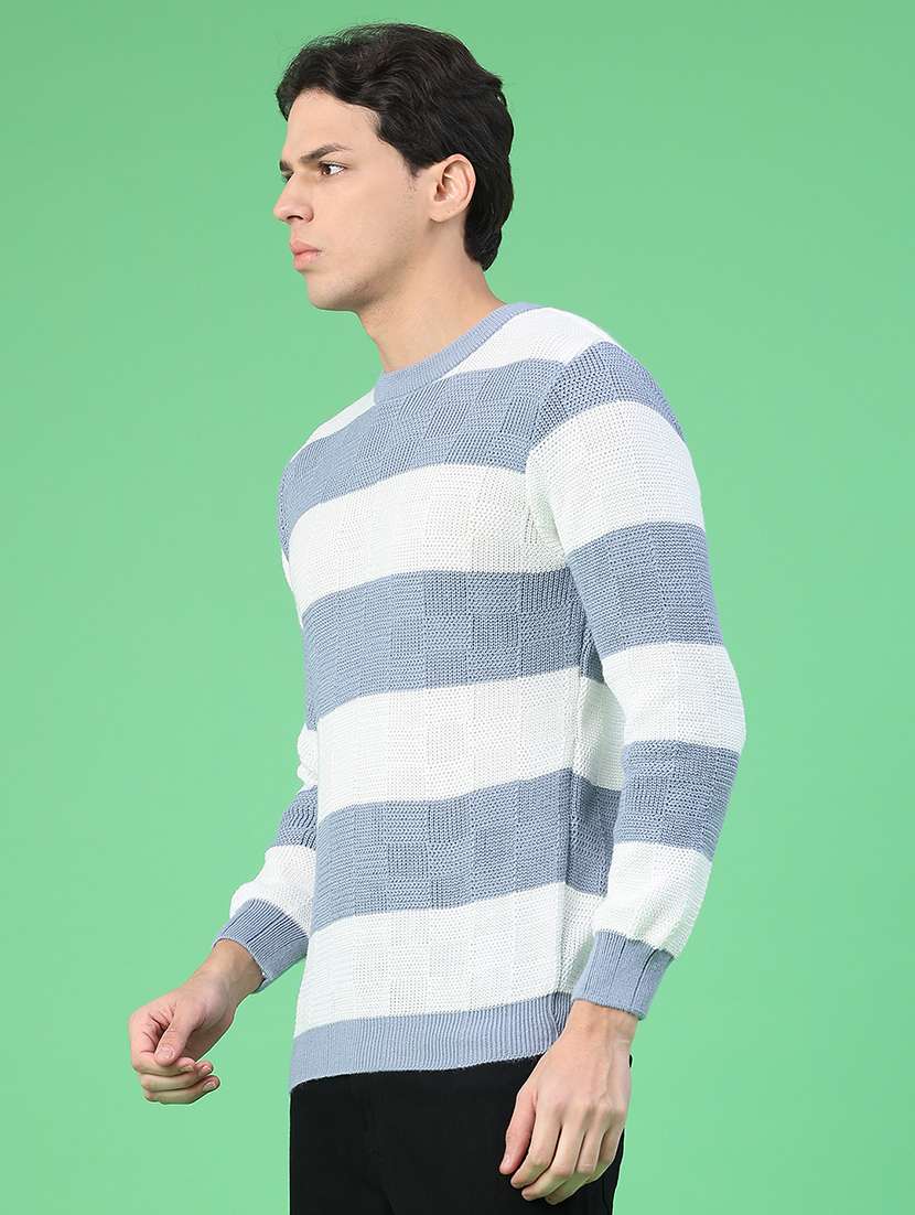 men striped long sleeve regular fit pullover  - 22250922 -  Standard Image - 2