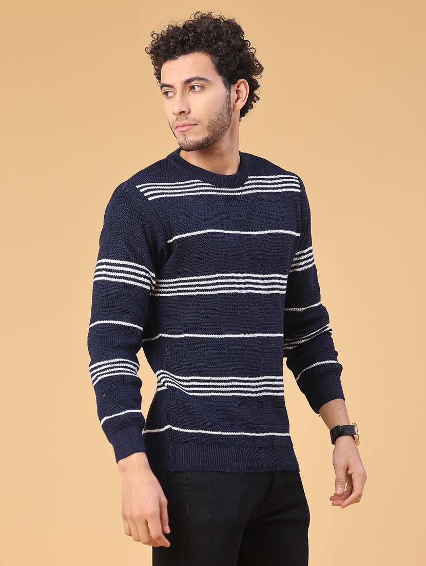 men striped long sleeve regular fit pullover  - 22250923 -  Standard Image - 2