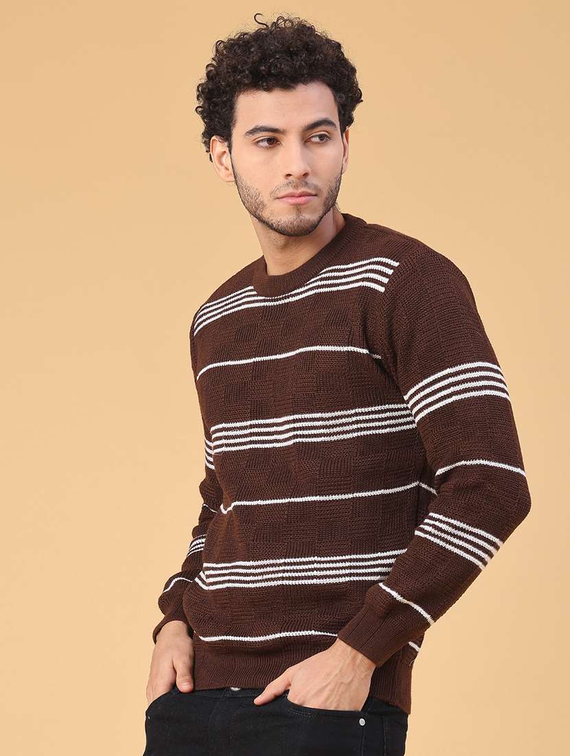 men striped long sleeve regular fit pullover  - 22250925 -  Standard Image - 2