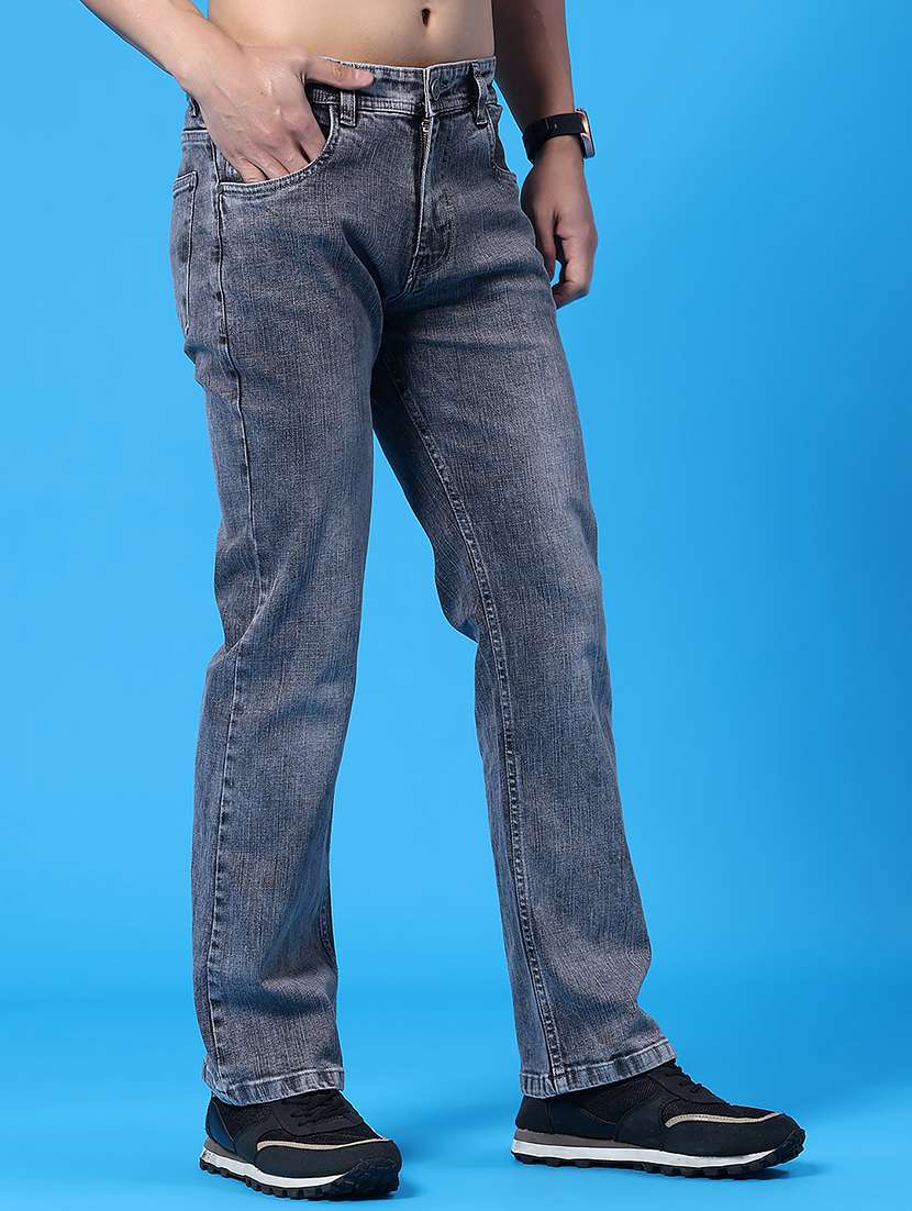 men washed mid rise full length bootcut jeans - 22250954 -  Standard Image - 2