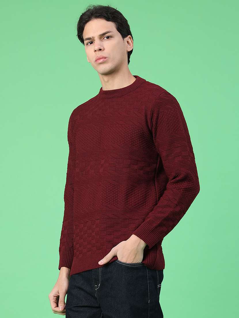 men self design long sleeve regular fit pullover  - 22250969 -  Standard Image - 2