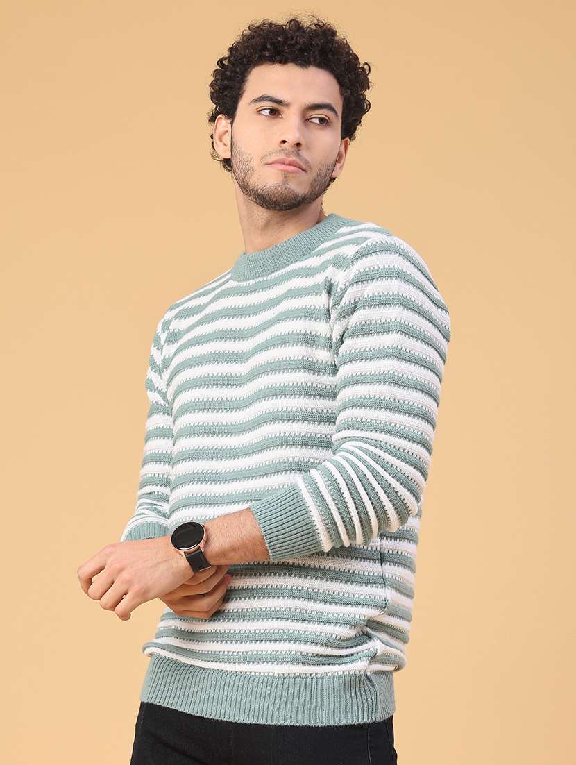 men striped long sleeve regular fit pullover  - 22250997 -  Standard Image - 2