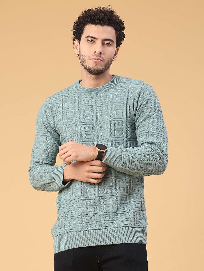 men self design long sleeve regular fit pullover  - 22250998 -  Standard Image - 2