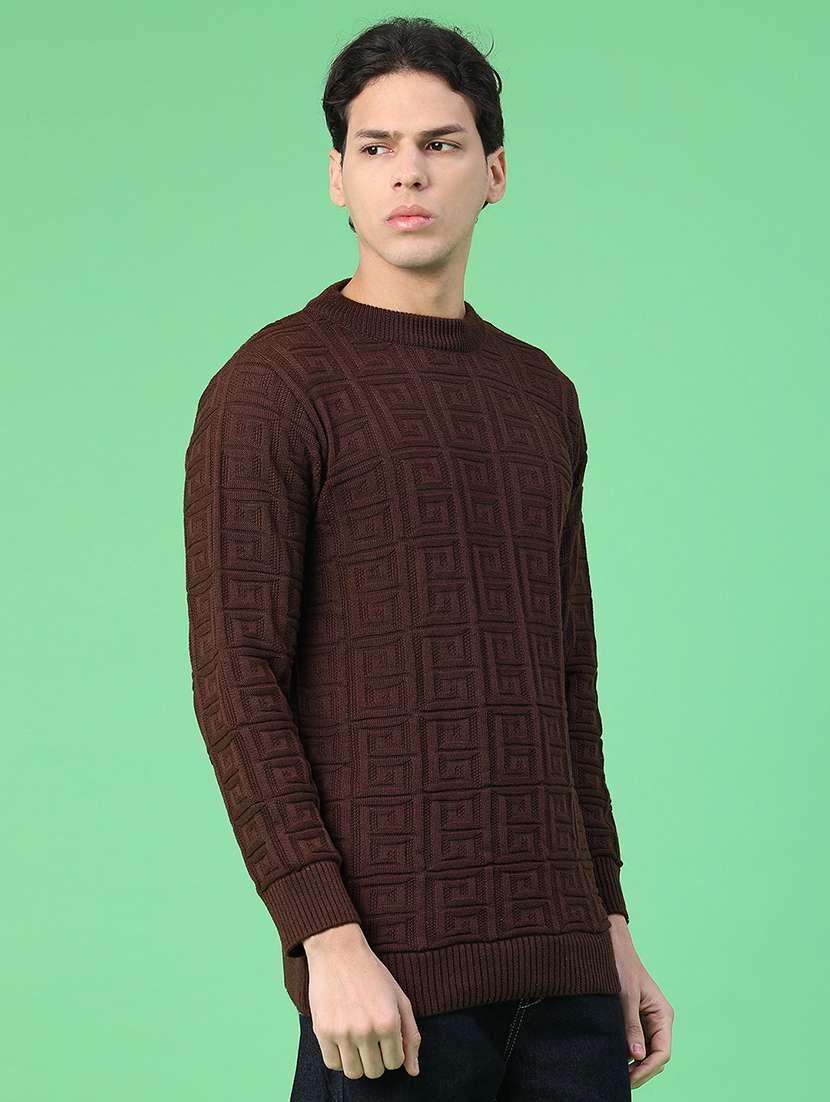 men self design long sleeve regular fit pullover  - 22251000 -  Standard Image - 2