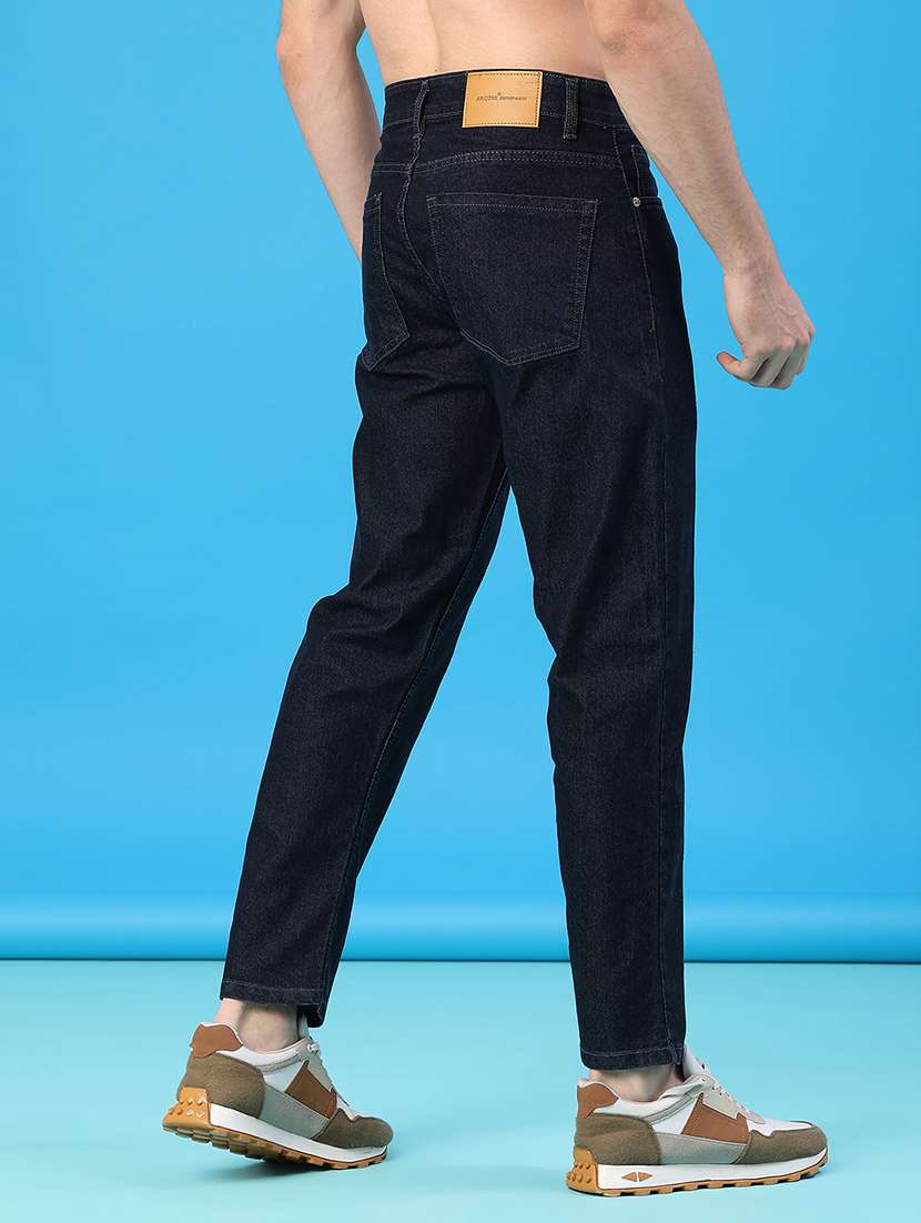 men plain mid rise full length straight fit jeans - 22251036 -  Standard Image - 2