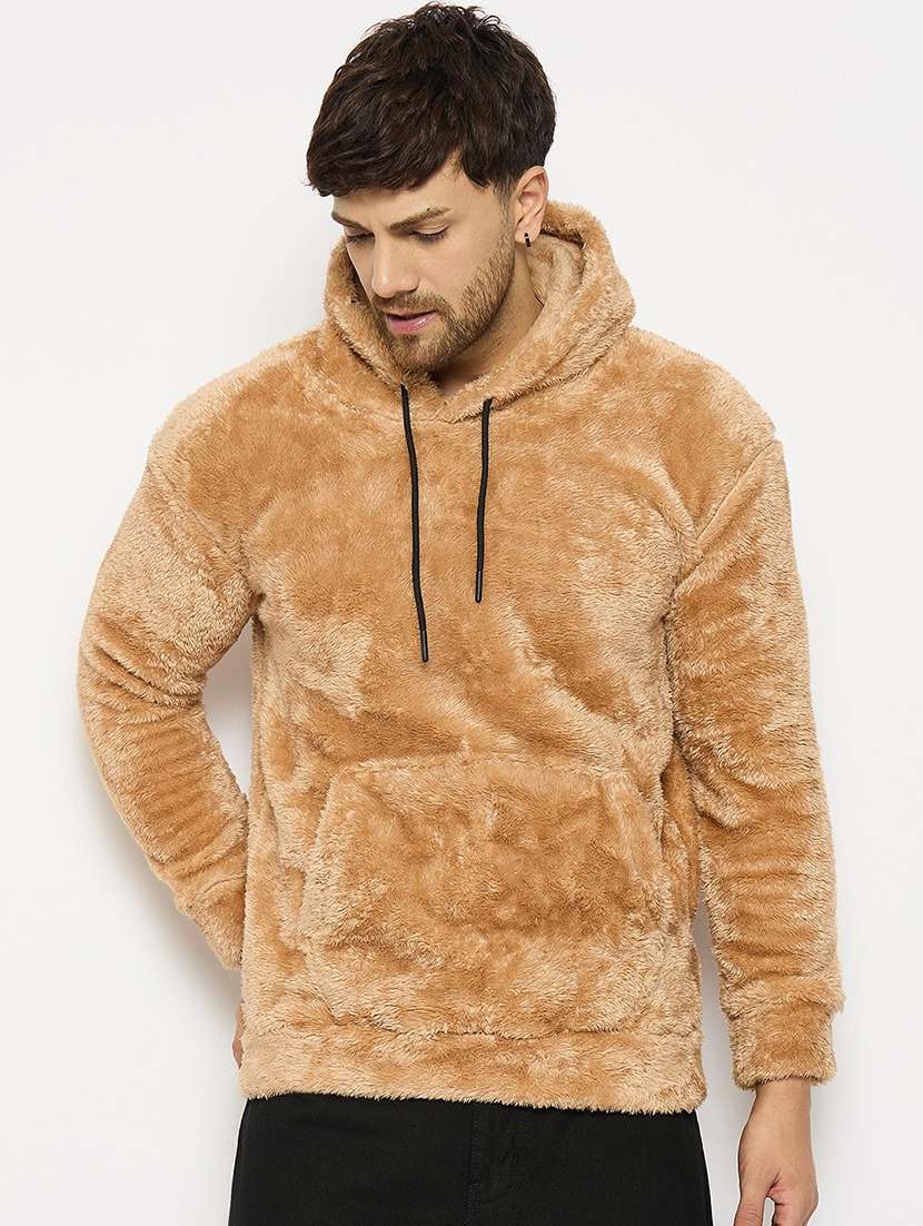 men solid long sleeve regular fit sweatshirt