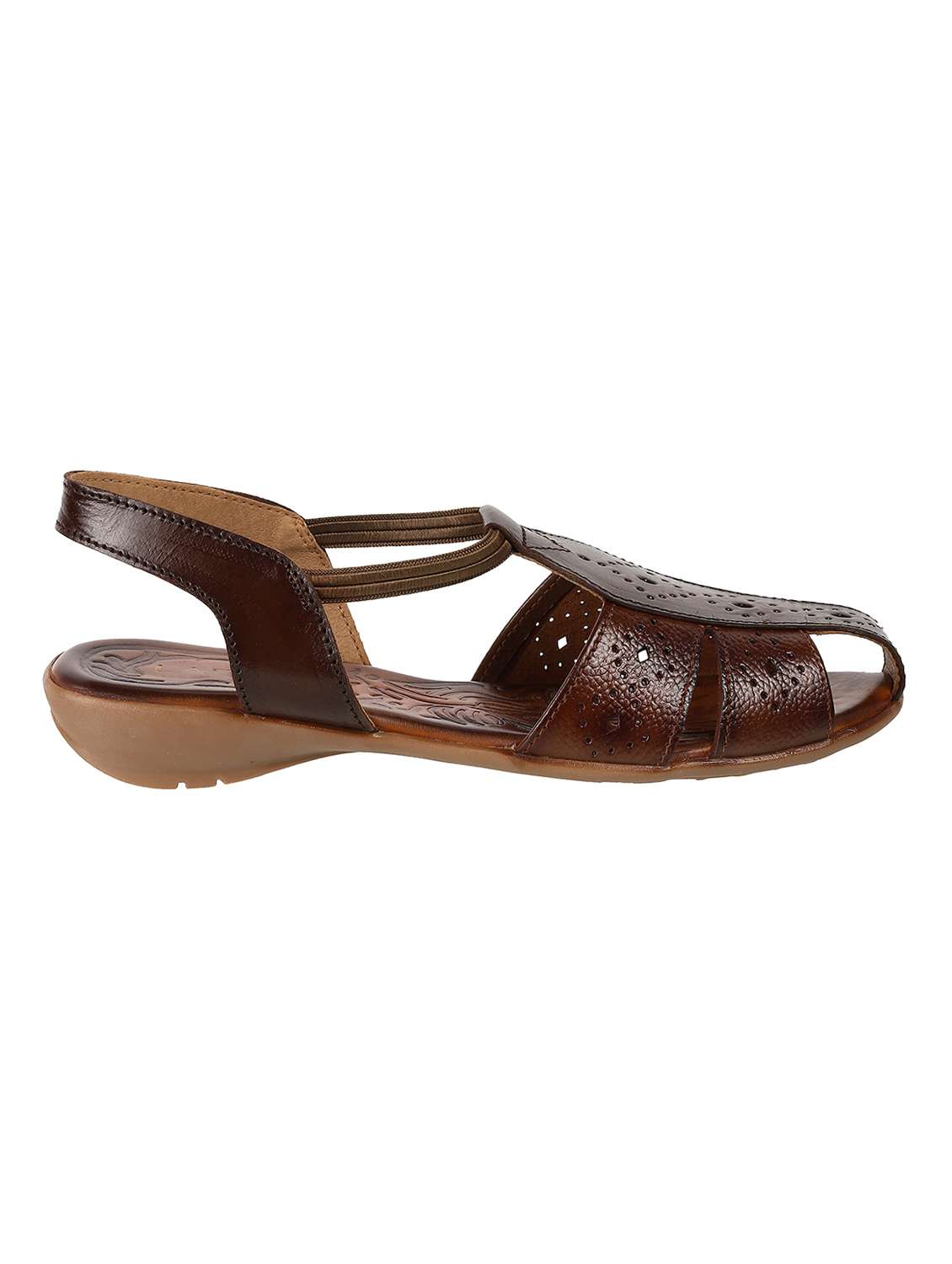 women solid back strap flat sandal - 22251741 -  Standard Image - 2