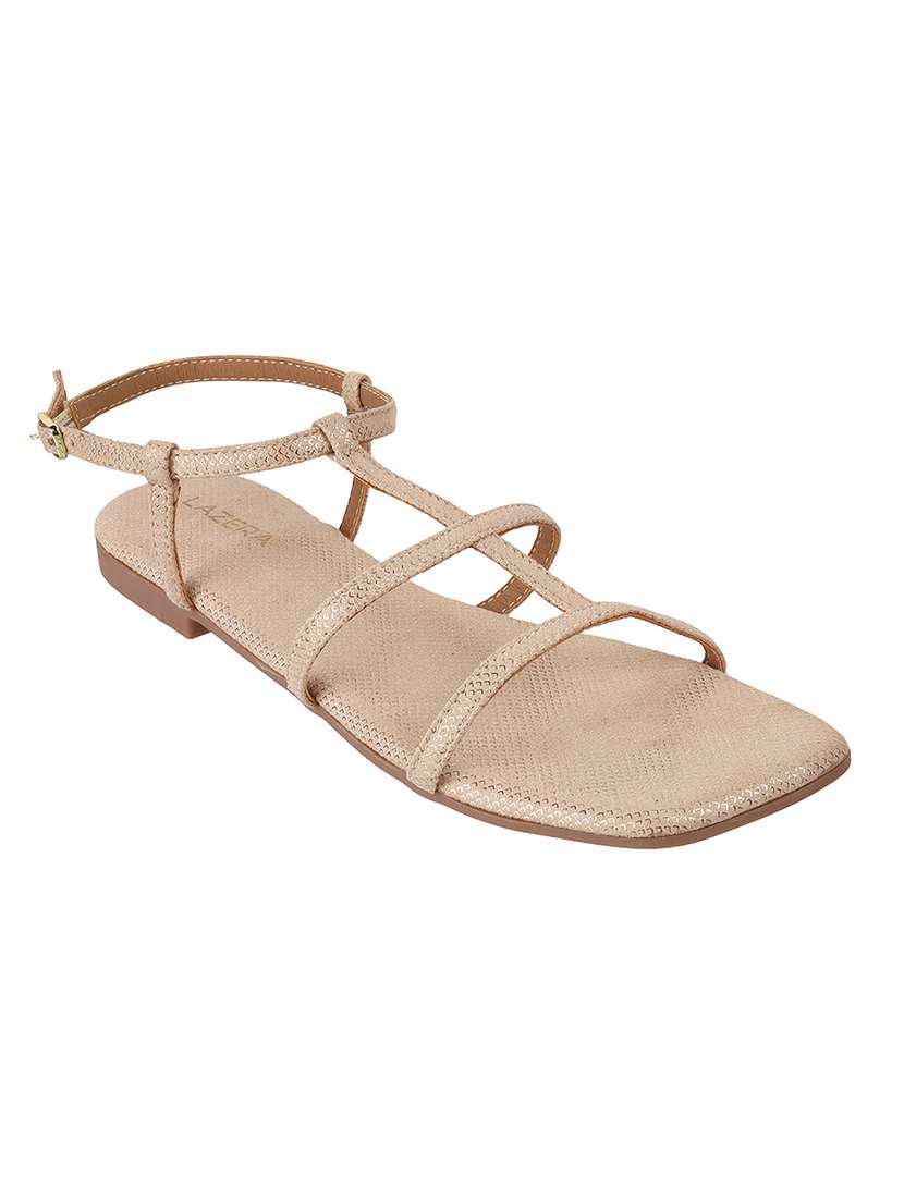 women solid back strap flat sandal - 22251752 -  Standard Image - 2