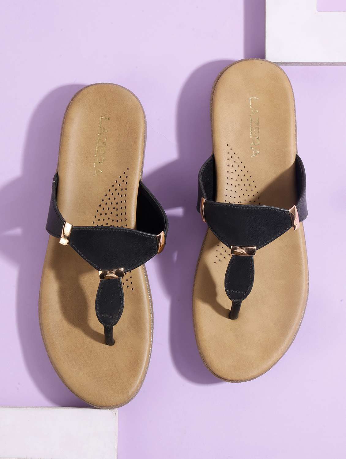 women slip on flat sandal
