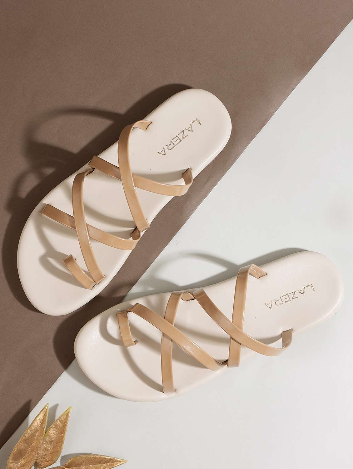 women solid slip on flat sandal