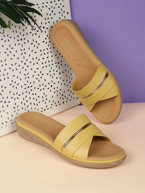 women solid slip on flat sandal - 22251793 -  Standard Image - 0