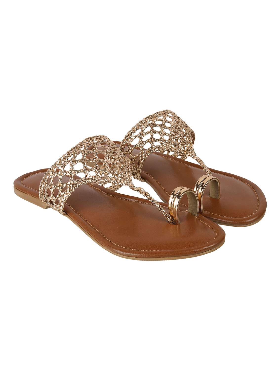 women solid slip on flat sandal - 22251795 -  Standard Image - 2