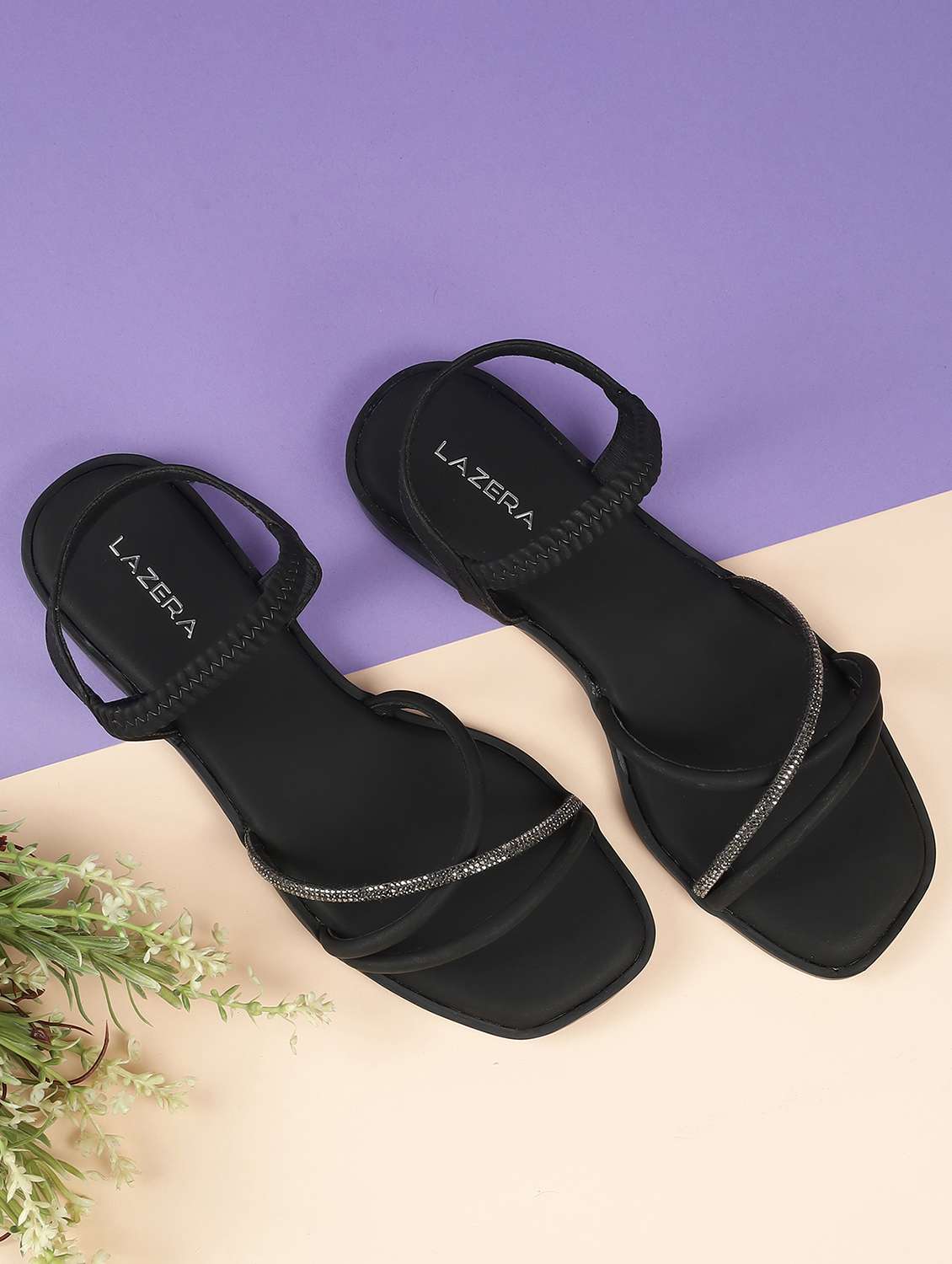 women embellished back strap flat sandal