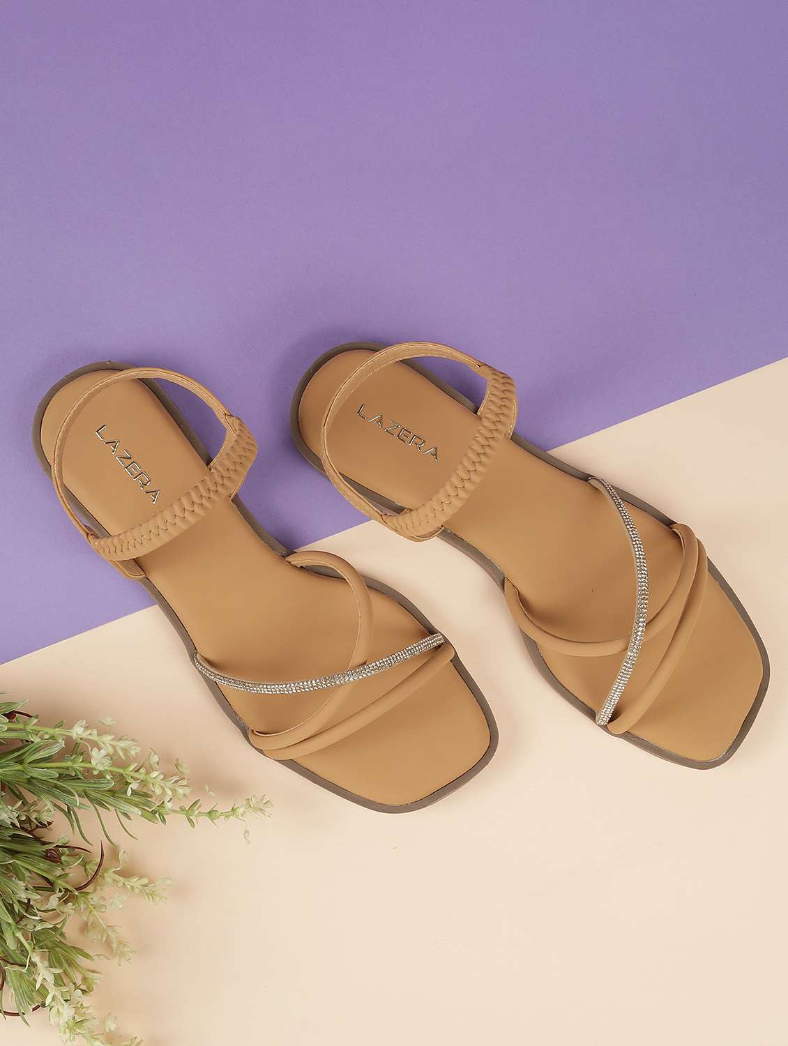 women embellished back strap flat sandal