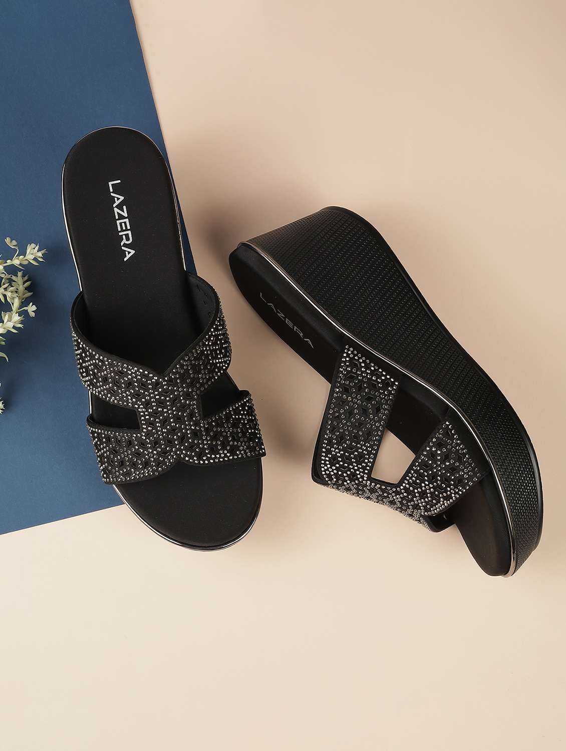 women slip on platform wedges