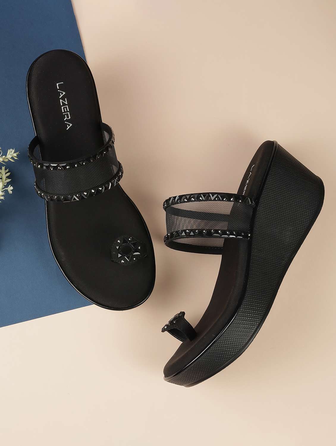 women slip on platform wedges