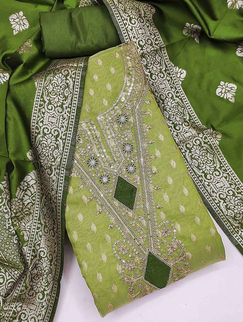 women self design embroidered unstitched suit set - 22252003 -  Standard Image - 2