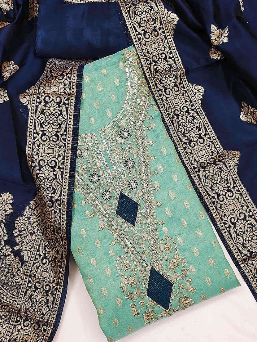women self design embroidered unstitched suit set - 22252005 -  Standard Image - 2