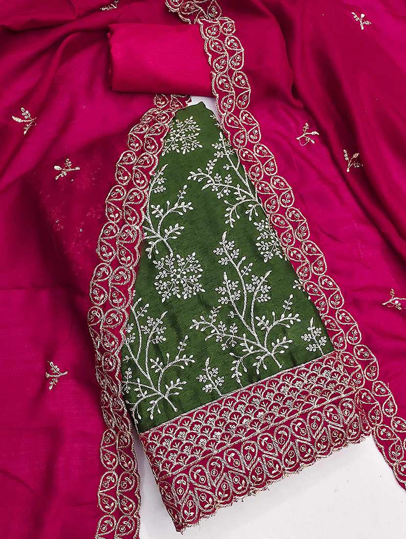 women solid with work unstitched suit set - 22252011 -  Standard Image - 2