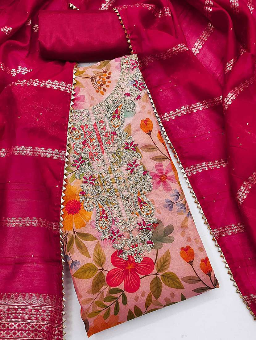 women floral embroidered unstitched suit set - 22252017 -  Standard Image - 2