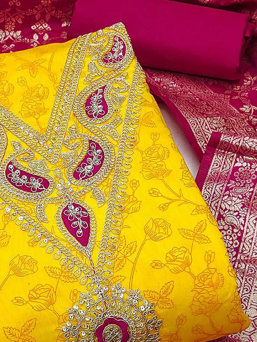 women floral embroidered unstitched suit set - 22252023 -  Standard Image - 2