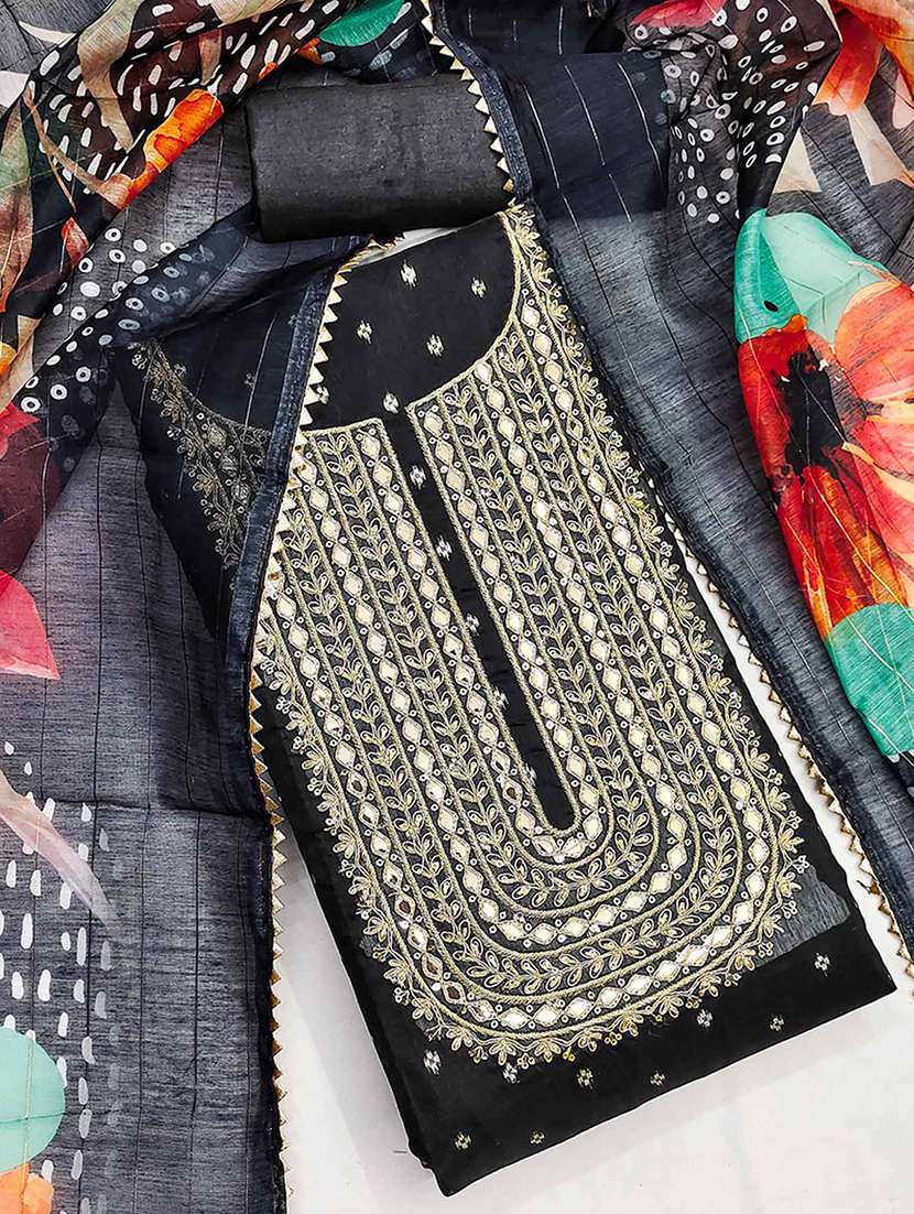 women self design embroidered unstitched suit set - 22252024 -  Standard Image - 2