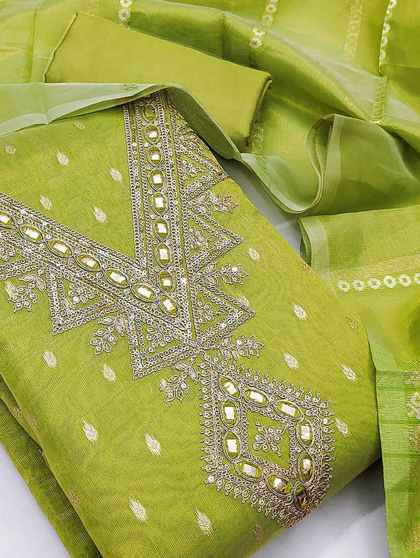 women self design embroidered unstitched suit set - 22252038 -  Standard Image - 2