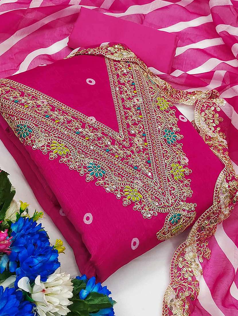 women self design embroidered unstitched suit set - 22252048 -  Standard Image - 2
