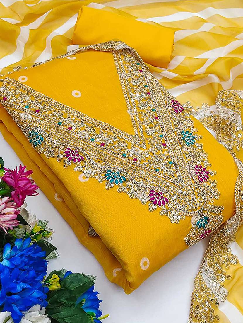 women self design embroidered unstitched suit set - 22252049 -  Standard Image - 2