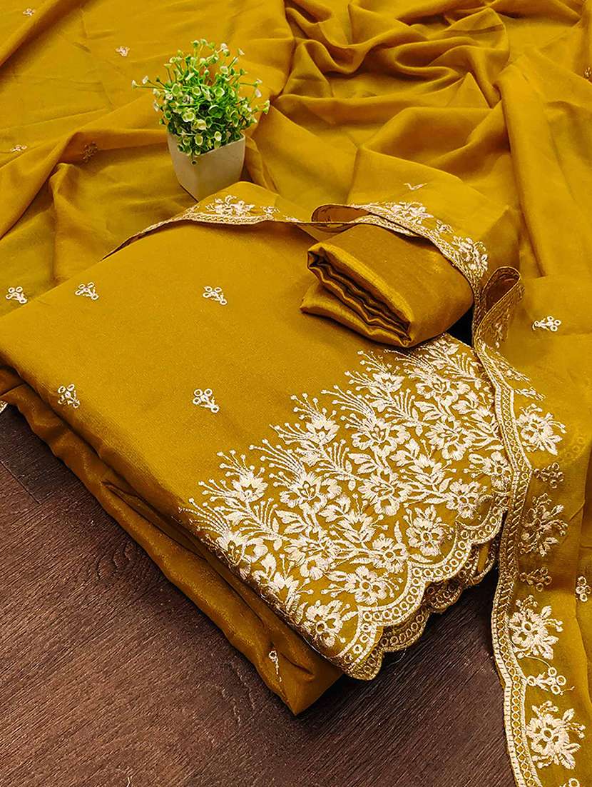 women solid with work unstitched suit set - 22252114 -  Standard Image - 2