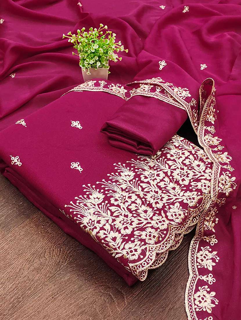 women solid with work unstitched suit set - 22252115 -  Standard Image - 2